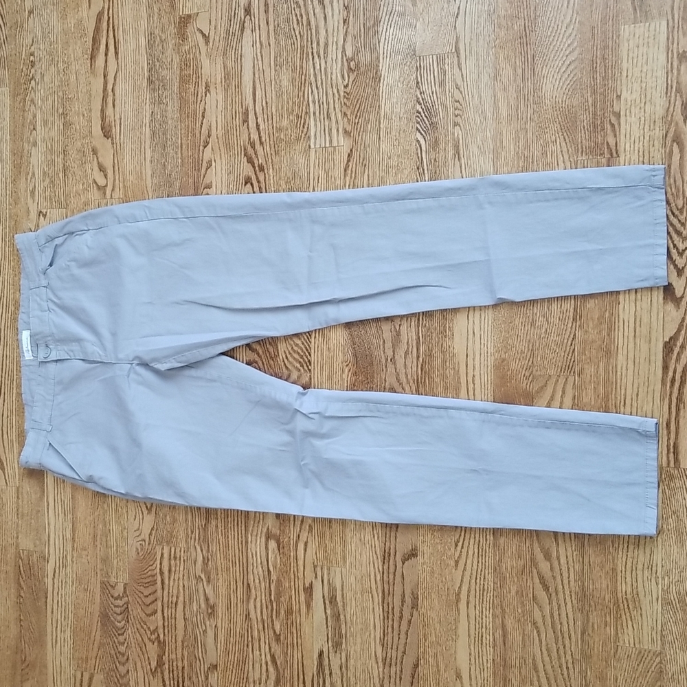 (7) Reitmans Cotton Blend Slim Straight Leg Trouser Pant Business Casual Neutral